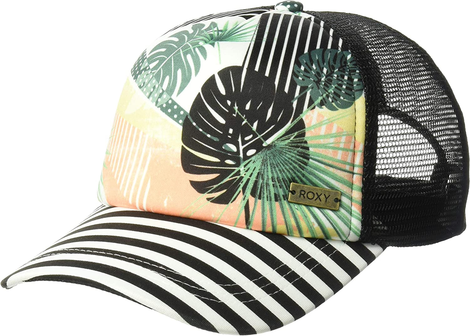 Roxy Women'S Water Come down Trucker Hat Apparel & Accessories > Clothing Accessories > Hats Roxy Jet Black Crazy Victoria Popsurf One Size 