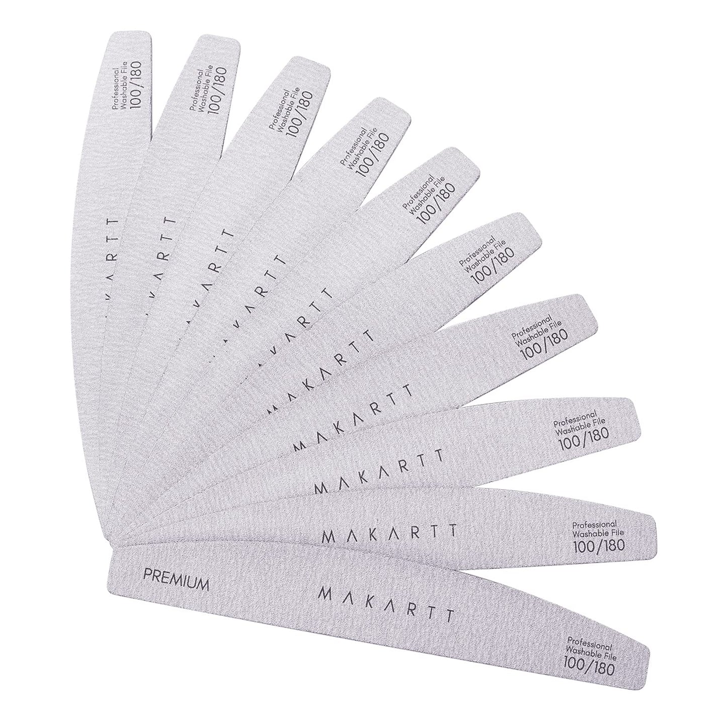 Makartt Nail File Zebra Nail Files 100 100 Grit for Acrylic Nails Poly Nail Gel Emery Boards for Nails Doubled Sides Washable 10 Nail File Kit Nail Art Manicure Pedicure Tools Health & Beauty > Personal Care > Cosmetics > Cosmetic Tools > Nail Tools Makartt 100/180 Grit  