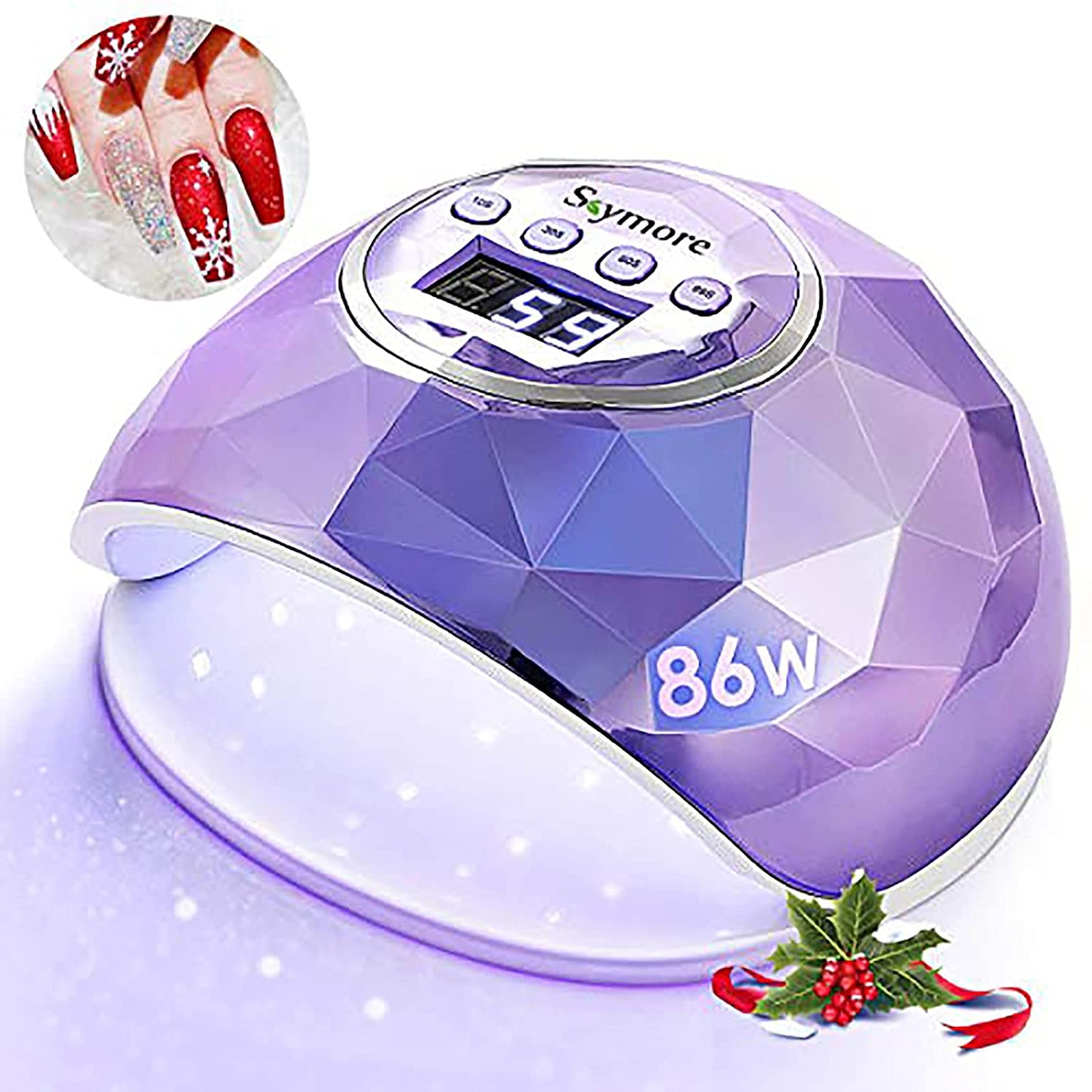 Skymore 86W LED Nail Lamp, Professional Nail Dryer with 4 Timer Setting, Portable Curing Lamp for Gel Nail Polish, Automatic Sensor & LCD Display, Manicure Pedicure Tools for Home Salon Health & Beauty > Personal Care > Cosmetics > Cosmetic Tools > Nail Tools Skymore   