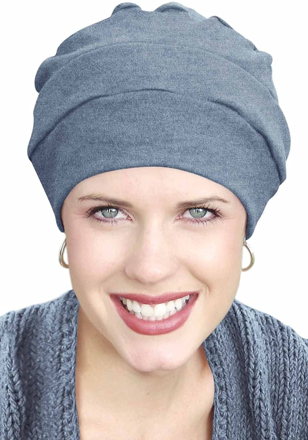 Headcovers Unlimited Three Seam Turban - 100% Cotton Hat Apparel & Accessories > Clothing Accessories > Headwear Headcovers Unlimited Denim Chambrey One Size 