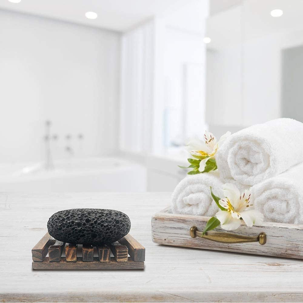 Pumice Stone for Foot, Natural Earth Lava Shower Pumice Stone Black, Exfoliating Rock for Feet, Pedicure Rocks, Stone for Skin Scrubber, Pedicure Exfoliator Tools Scrubber Health Foot Care Health & Beauty > Personal Care > Foot Care DICOBEE   