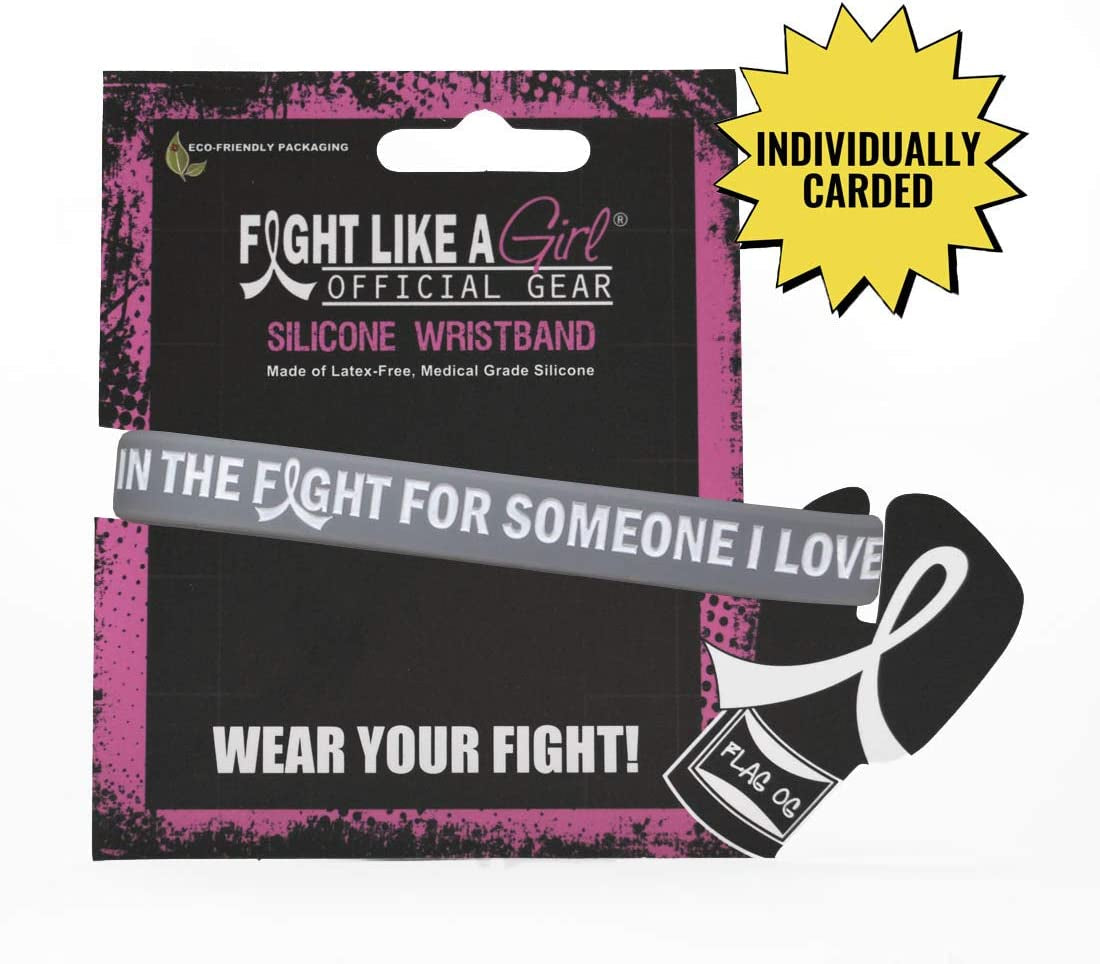 In the Fight for Someone I Love Silicone Wristband Bracelet Premium Quality 10-Pack (Assorted Colors) Apparel & Accessories > Jewelry > Bracelets Fight Like a Girl   