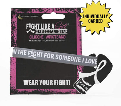 In the Fight for Someone I Love Silicone Wristband Bracelet Premium Quality 10-Pack (Assorted Colors) Apparel & Accessories > Jewelry > Bracelets Fight Like a Girl   