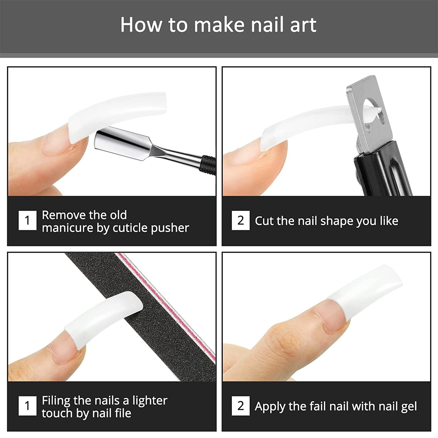 Nail Clipper for Acrylic Nails Nail Cutters Trimmer with Cuticle Pusher Spoon Nail Cleaner and 2 Pieces Nail Files Manicure Tools for Artificial Nail Health & Beauty > Personal Care > Cosmetics > Cosmetic Tools > Nail Tools Mudder   