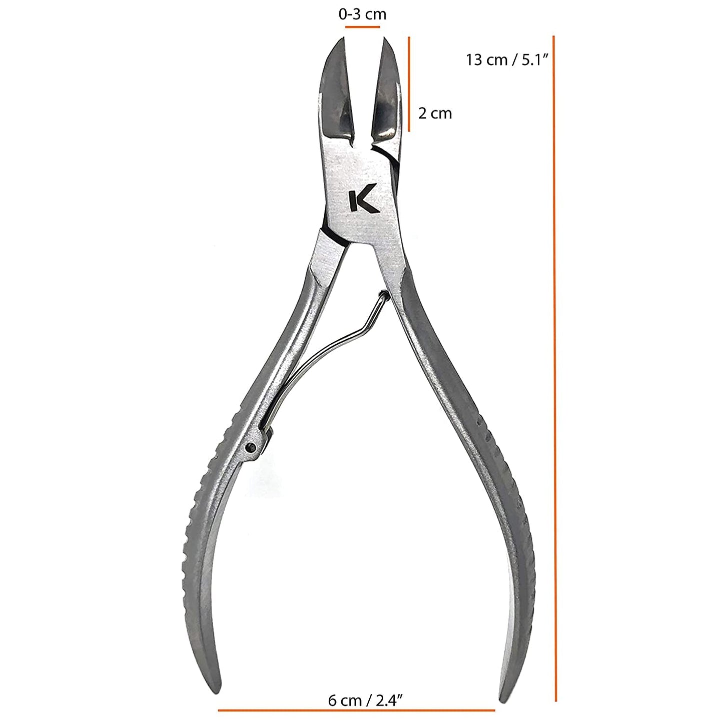 KOHM Ingrown Toenail Clippers for Thick Nails - 5" Long KP-700 Heavy Duty Stainless Steel Toe Nail Nippers Tool for Men, Women, Seniors & Adults - Professional Podiatrist Tool Health & Beauty > Personal Care > Cosmetics > Cosmetic Tools > Nail Tools wholehealthsupply   