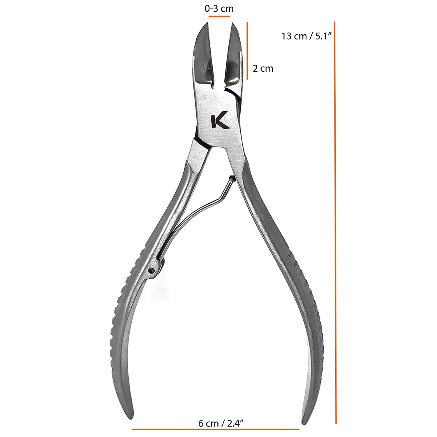 KOHM Ingrown Toenail Clippers for Thick Nails - 5" Long KP-700 Heavy Duty Stainless Steel Toe Nail Nippers Tool for Men, Women, Seniors & Adults - Professional Podiatrist Tool Health & Beauty > Personal Care > Cosmetics > Cosmetic Tools > Nail Tools wholehealthsupply   