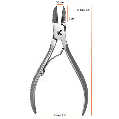 KOHM Ingrown Toenail Clippers for Thick Nails - 5" Long KP-700 Heavy Duty Stainless Steel Toe Nail Nippers Tool for Men, Women, Seniors & Adults - Professional Podiatrist Tool Health & Beauty > Personal Care > Cosmetics > Cosmetic Tools > Nail Tools wholehealthsupply   