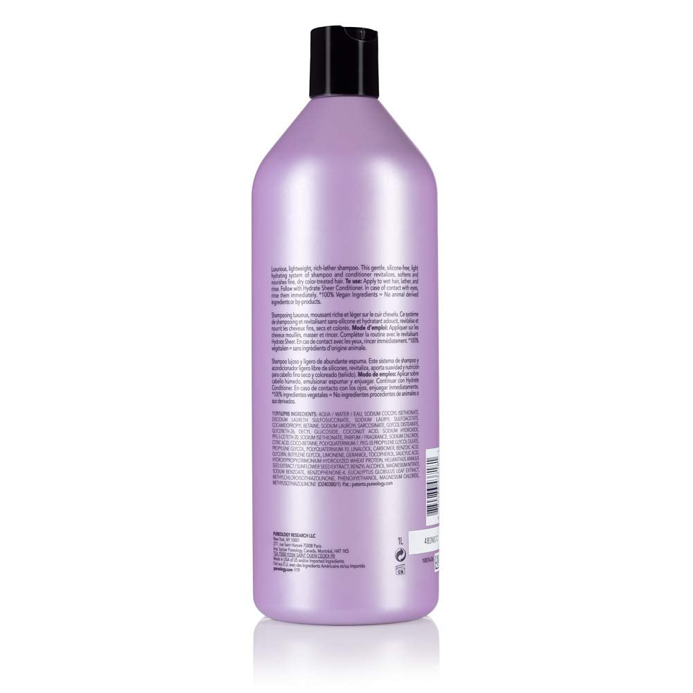 Pureology Hydrate Sheer Nourishing Shampoo Health & Beauty > Personal Care > Hair Care Pureology   