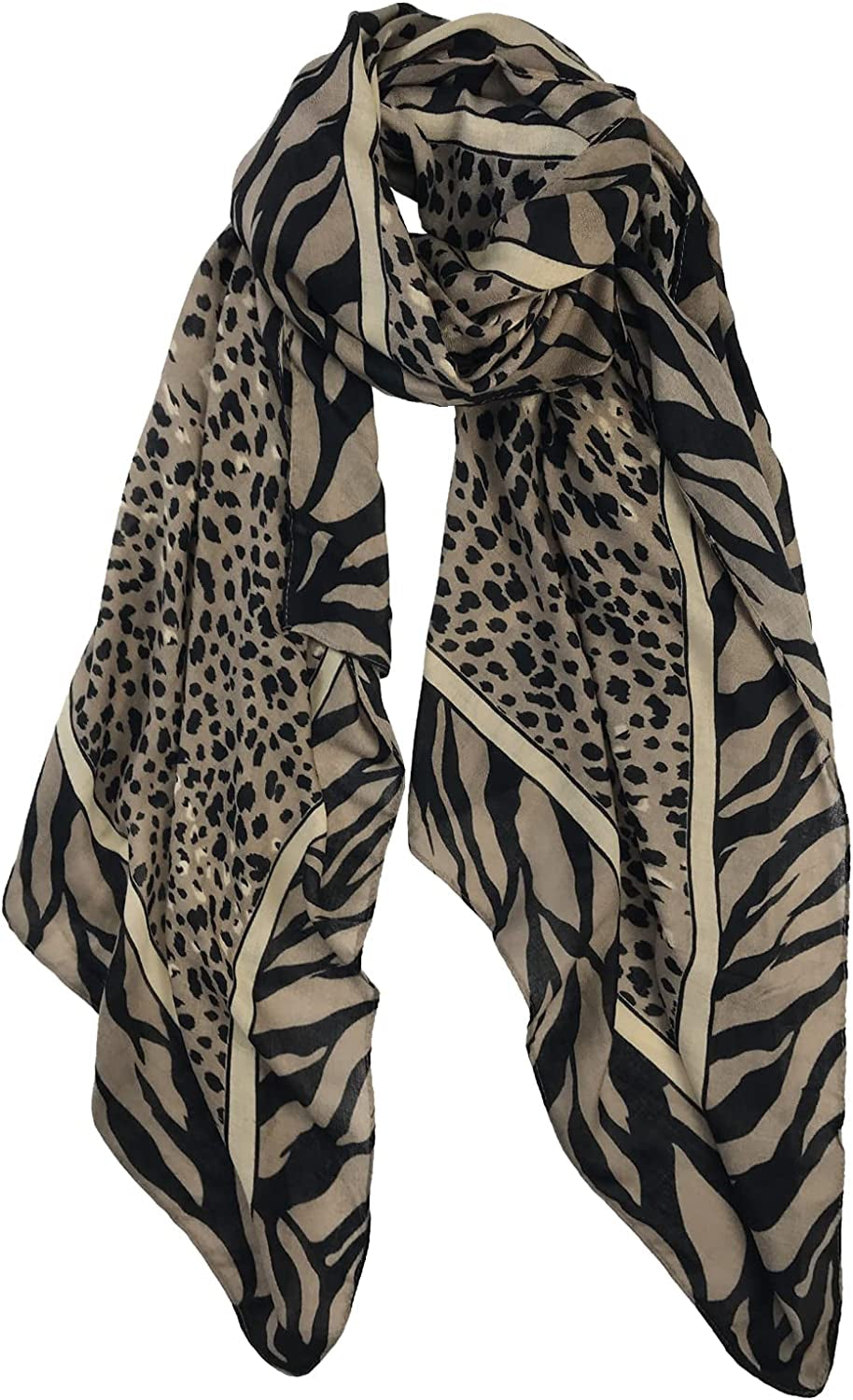 FINIZO Women'S Scarves Lady Light Soft Fashion Solid Scarf Wrap Shawl for All Season Apparel & Accessories > Clothing Accessories > Scarves & Shawls FINIZO 16-leopard  