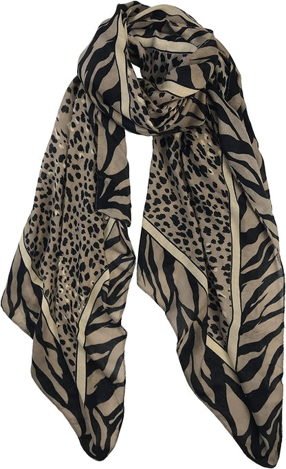 FINIZO Women'S Scarves Lady Light Soft Fashion Solid Scarf Wrap Shawl for All Season Apparel & Accessories > Clothing Accessories > Scarves & Shawls FINIZO 16-leopard  