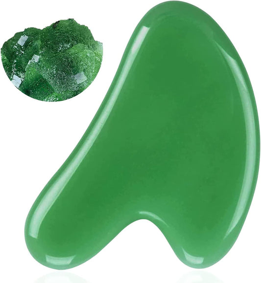 Gua Sha Facial Tool - Nature Jade Stone Guasha Massage Tool - Nature Jade Stone for Scraping Facial and SPA Guasha Tool for Face - Heart Shape Jade Trigger Point Treatment on Face Health & Beauty > Personal Care > Cosmetics > Cosmetic Tools > Skin Care Tools Maengve   