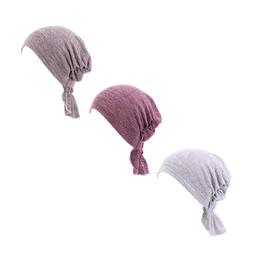 Ci-One Womens 3-Pack Cotton Knit Beanie Sleep Turban Hat Headwear for Cancer J Apparel & Accessories > Clothing Accessories > Headwear Ci-ONE   