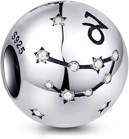 NINGAN 12 Zodiac Sign Birthday Charms - 925 Sterling Silver Charms Fits Women'S Charm Bracelet & Necklace - Birthday Gifts for Girls & Friends Apparel & Accessories > Jewelry > Bracelets NINGAN Capricorn (12/22 - 01/19)  