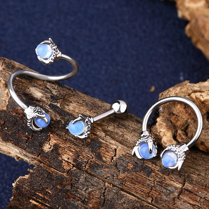 OUFER 3PCS Cartilage Earrings, 316L Surgical Steel Mixed Earrings with Dragon Claw Twist Helix Earring Ear Body Piercing Jewelry Tragus Earring Apparel & Accessories > Jewelry > Earrings OUFER   