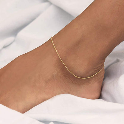 Mevecco Gold Evil Eye Charm Anklet,14K Gold Plated Boho Beach Dainty Cute Tiny Lucky Star Foot Chain Ankle Bracelet Silver Beaded Chain Anklet for Women Apparel & Accessories > Jewelry > Anklets MEVECCO   