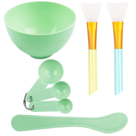 Iflymars Face Mask Mixing Bowl Set, 7 In1 DIY Facemask Mixing Tool Kit , Facial Mask Bowl Stick Spatula Silicone Face Mask Brush Soft Face Brushes (Green) Health & Beauty > Personal Care > Cosmetics > Cosmetic Tools > Skin Care Tools LOHOCOS   