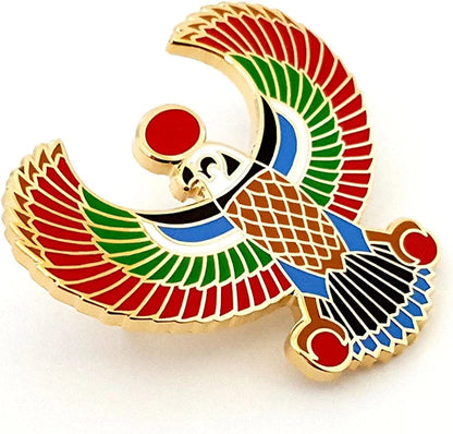Egyptian Horus Falcon Enamel Lapel Pin