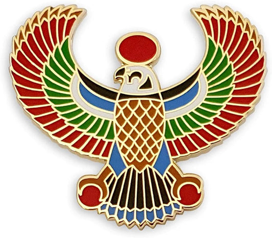 Egyptian Horus Falcon Enamel Lapel Pin