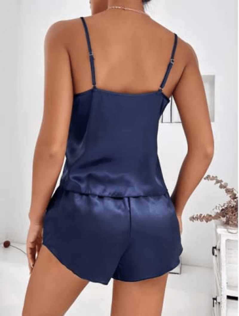 Ekouaer Sleepwear Womens Sexy Lingerie Satin Pajamas Cami Shorts Set Nightwear Apparel & Accessories > Clothing > Sleepwear & Loungewear Kylie Max   