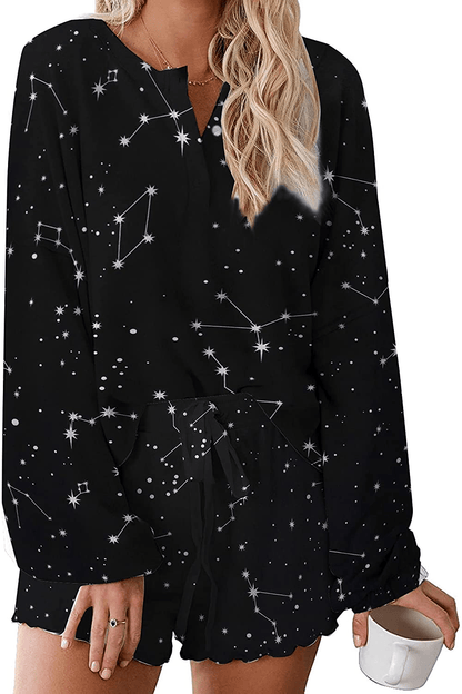 Ekouaer Tie Dye Pajamas Set Womens Loungewear Sleepwear 2 Piece PJ Sets Apparel & Accessories > Clothing > Sleepwear & Loungewear > Pajamas Ekouaer   