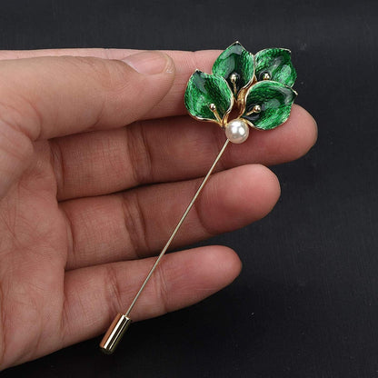 Elegent Calla Lily Flower Cluster Lapel Pins Brooch Crystal Enamel Floral Boutonniere Bouquets Corsage Stick Pin Suit Cardigan Scarf Tie Pins Wedding Bridal Jewelry