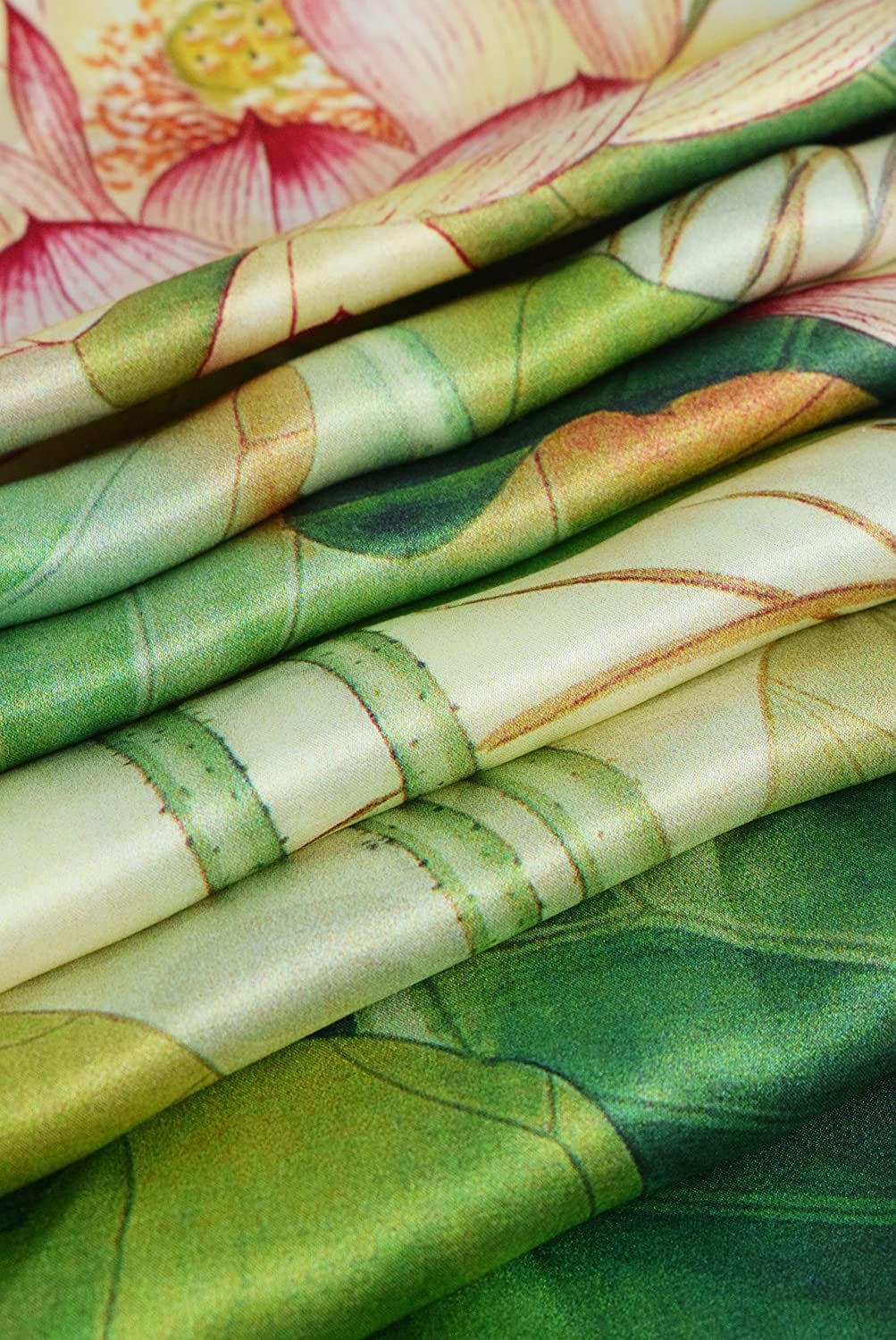 ELEGNA Women'S 100% Silk Flower Painting Long Scarf Shawl Hand Rolled Edge Apparel & Accessories > Clothing Accessories > Scarves & Shawls Elegna   