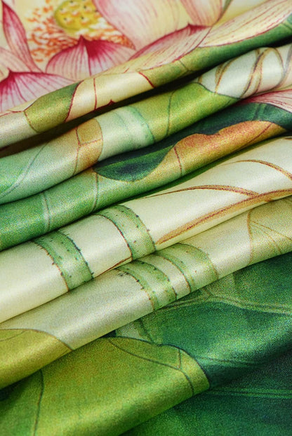 ELEGNA Women'S 100% Silk Flower Painting Long Scarf Shawl Hand Rolled Edge Apparel & Accessories > Clothing Accessories > Scarves & Shawls Elegna   