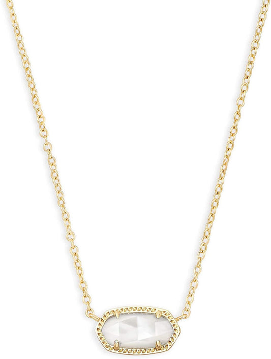 Elisa Pendant Necklace for Women, Fashion Jewelry, 14K Gold-Plated GOLD - IVORY MOTHER OF PEARL