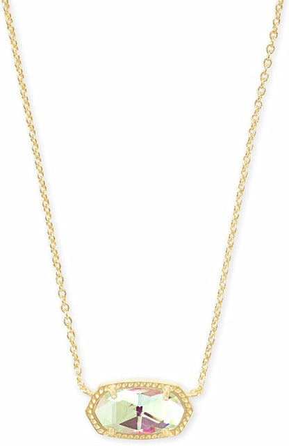 Elisa Pendant Necklace for Women, Fashion Jewelry, 14K Gold-Plated GOLD - DICHROIC GLASS