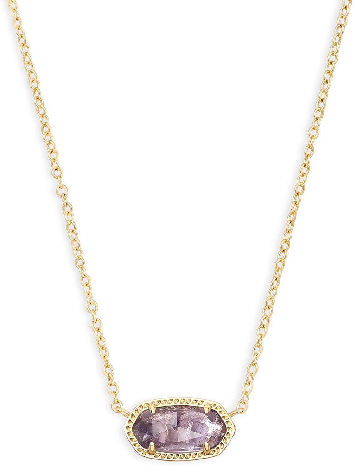 Elisa Pendant Necklace for Women, Fashion Jewelry, 14K Gold-Plated GOLD - AMETHYST