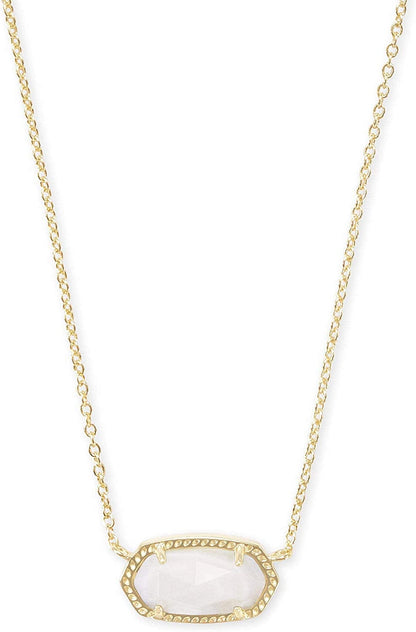 Elisa Pendant Necklace for Women, Fashion Jewelry, 14K Gold-Plated GOLD - WHITE MOTHER OF PEARL