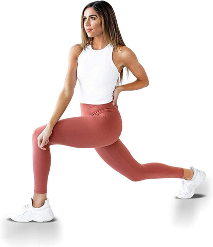 Ellyn Tank Top Crop Sports Bra for Women Soft Padded Built-In Bra Longline Yoga Running Workout