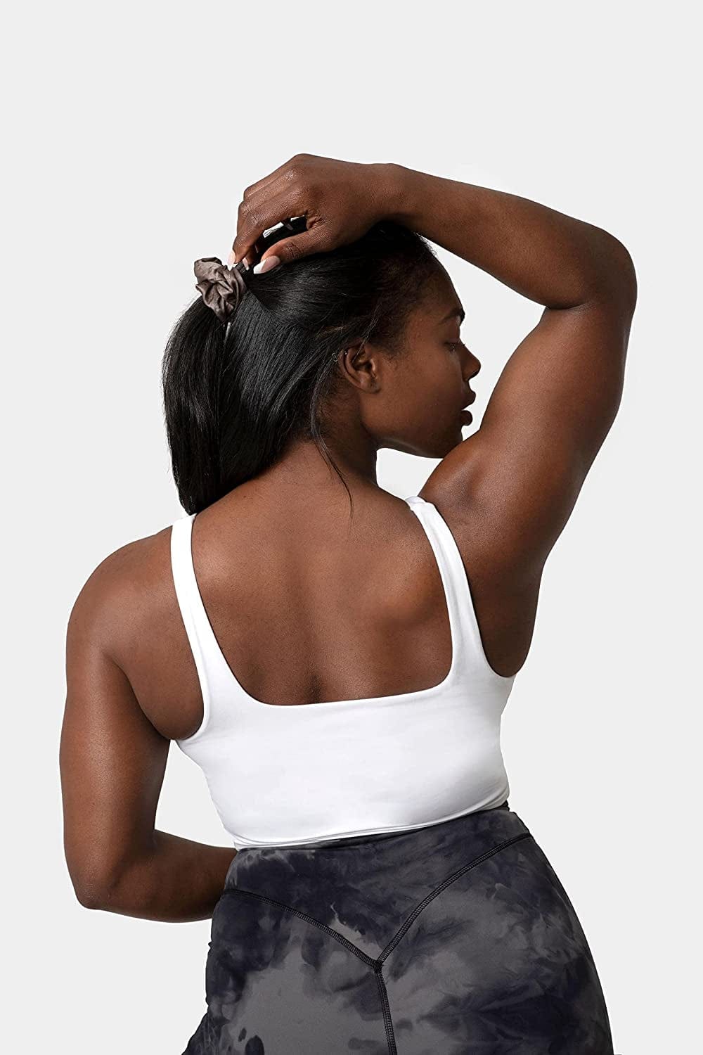 Ellyn Tank Top Crop Sports Bra for Women Soft Padded Built-In Bra Longline Yoga Running Workout