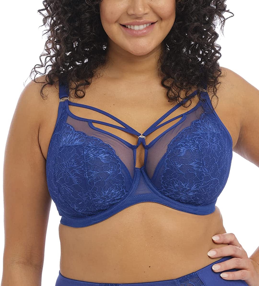 Elomi Women'S plus Size Brianna Strappy Underwire Plunge Bra Lapis / 42E