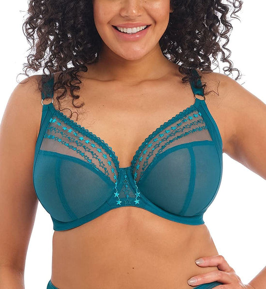 Elomi Women'S plus Size Matilda Underwire Unlined Plunge Bra Blue Star / 36GG