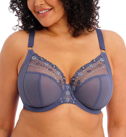 Elomi Women'S plus Size Matilda Unlined Underwire Plunge Bra Denim Daisy / 34JJ