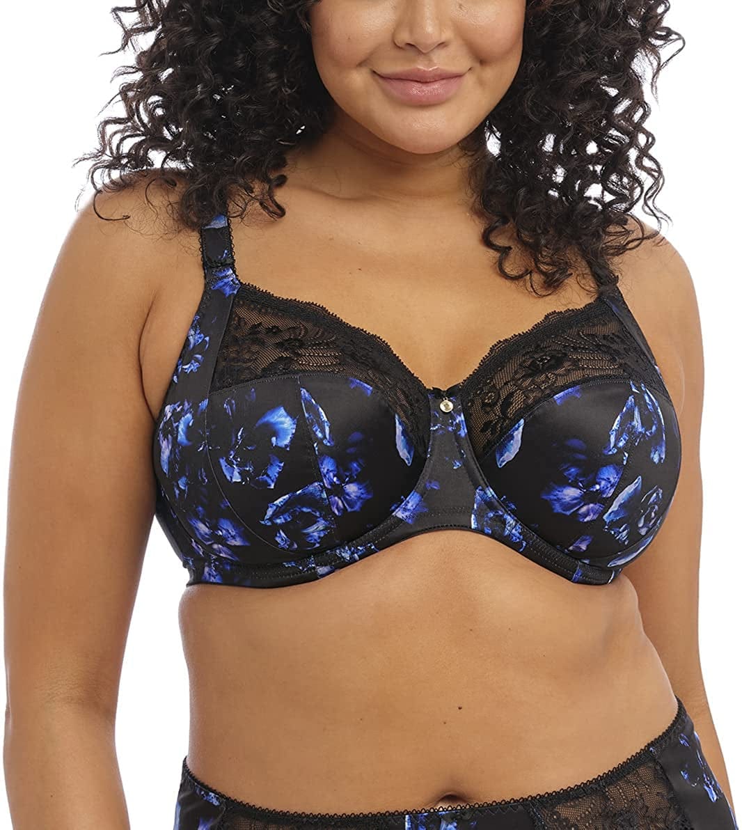 Elomi Women'S plus Size Morgan Banded Underwire Stretch Lace Bra Twilight / 34HH