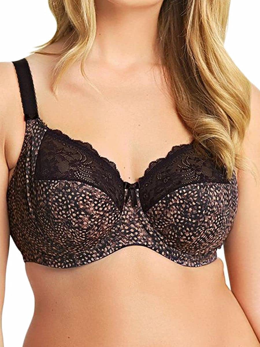 Elomi Women'S plus Size Morgan Banded Underwire Stretch Lace Bra Ebony / 42HH