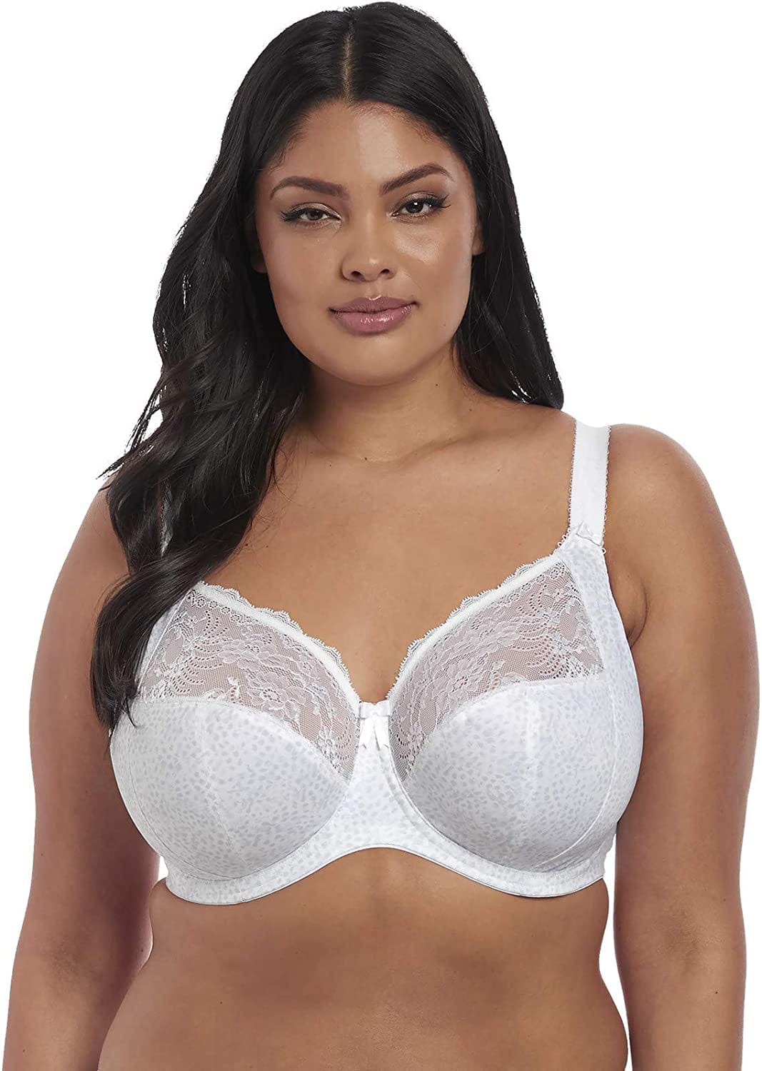 Elomi Women'S plus Size Morgan Banded Underwire Stretch Lace Bra White / 34HH