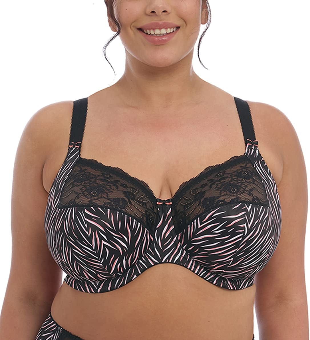 Elomi Women'S plus Size Morgan Banded Underwire Stretch Lace Bra Serengeti / 34HH