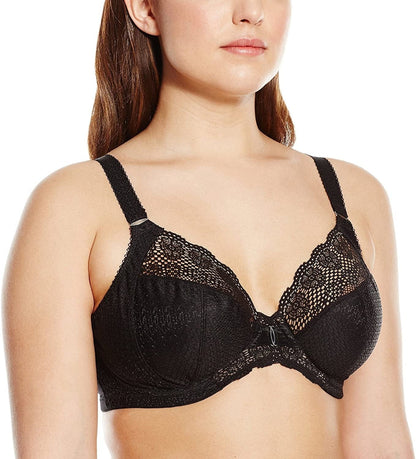 Elomi Women'S plus Size Plunge Black / 38D