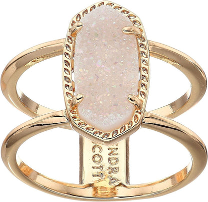 Elyse Ring for Women, Fashion Jewelry ROSE GOLD - IRIDESCENT DRUSY / 6