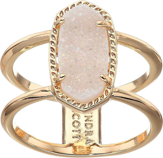 Elyse Ring for Women, Fashion Jewelry ROSE GOLD - IRIDESCENT DRUSY / 6