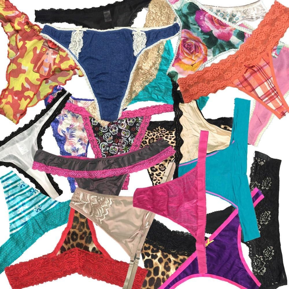 EMBEK Underwear for Women 12 Pack Variety of G-String T-Back Thong Panties Tanga