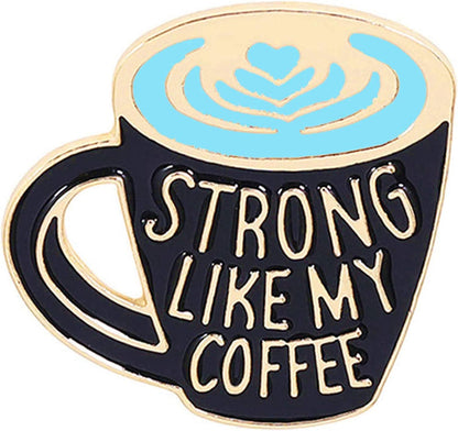 Enamel Pin Lapel Decoration Brooch Metal Cute Small for Men Women Boy Girl Coffee