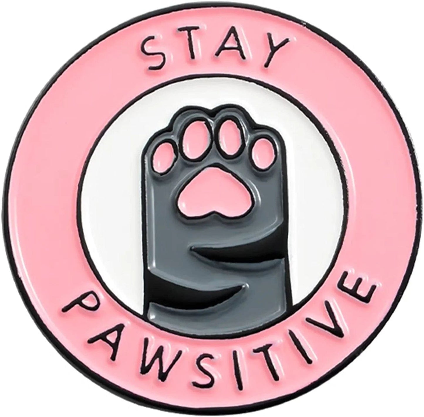 Enamel Pins for Backpacks Cute Lapel Pins Funny Brooch Women Gift Stay Pawsitive