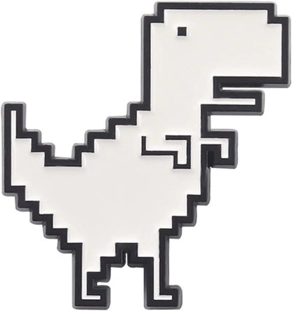 Enamel Pins for Backpacks Cute Lapel Pins Funny Brooch Women Gift Dinosaur Pixel
