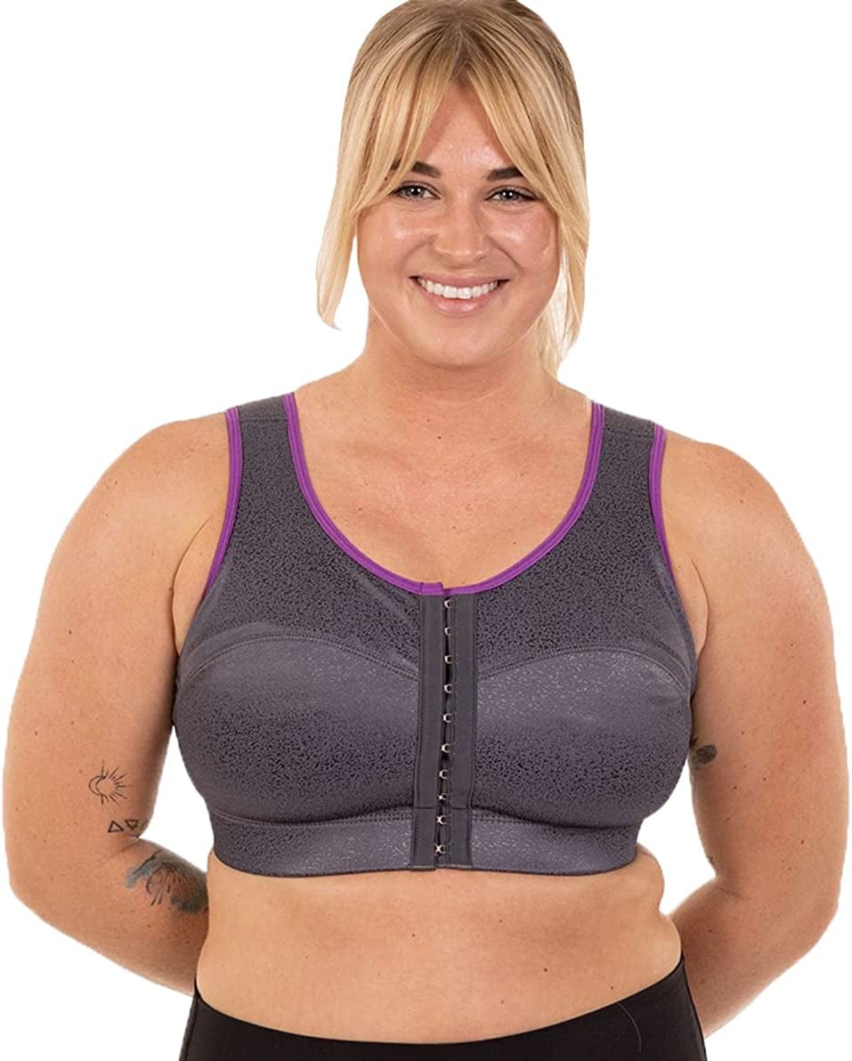 ENELL Women'S Full Coverage High Impact Sports Bra (100)- Core Colors Purple Reign / 7