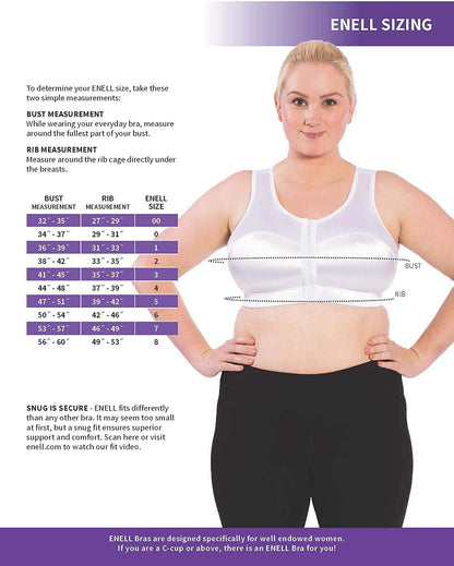 ENELL Women'S Full Coverage High Impact Sports Bra (100)- Core Colors