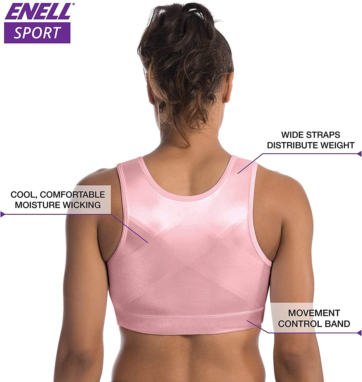ENELL Women'S Full Coverage High Impact Sports Bra (100)- Core Colors